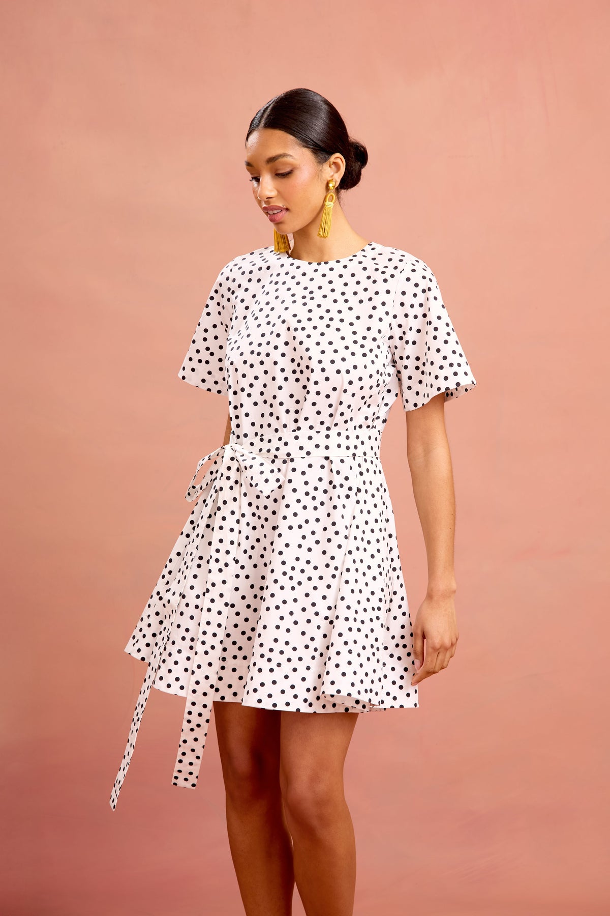 lucy dress in mini dancing dot