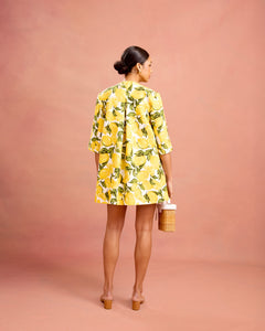 audrey coat in lemon grove brocade