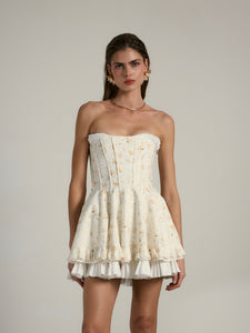 The Mallorca Dress in Orange Poppy Print