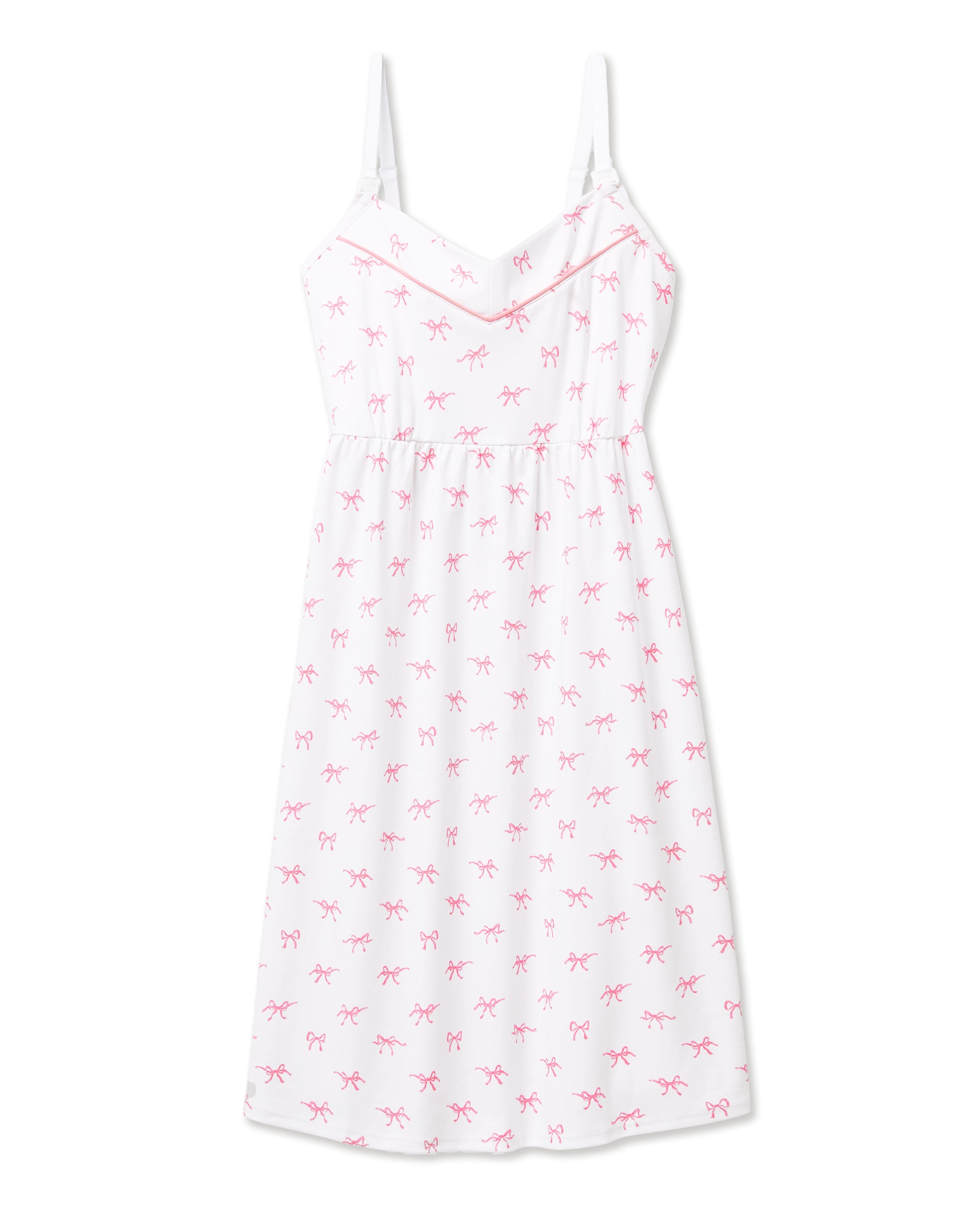 Women’s Pima Maternity Nightgown in Blushing Bows