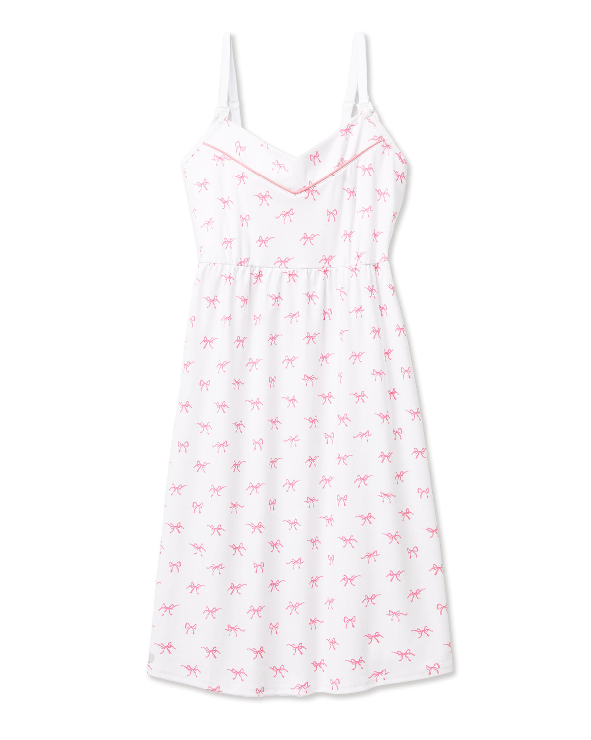 Women’s Pima Maternity Nightgown in Blushing Bows