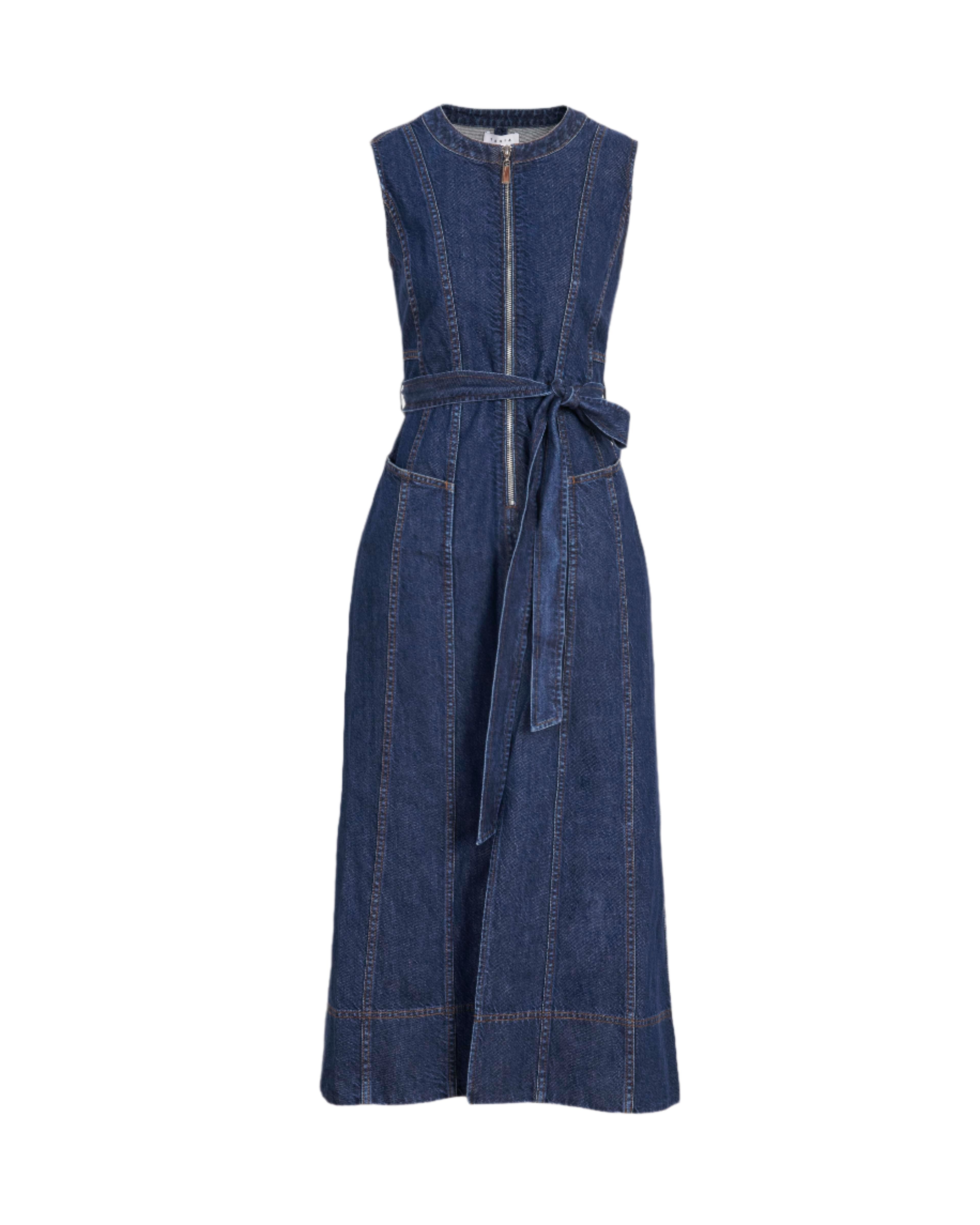 Marci Dress in Classic Indigo Blue