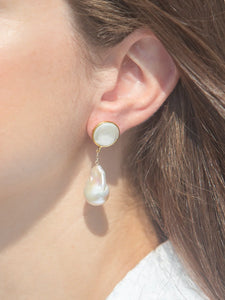 Maren Earrings in White
