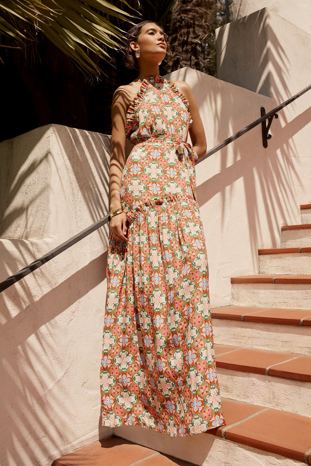 editorial cover floral maxi dress Marie Oliver Keenan Dress - Mosaic editorial cover floral maxi dress Marie Oliver Keenan Dress - Mosaic
