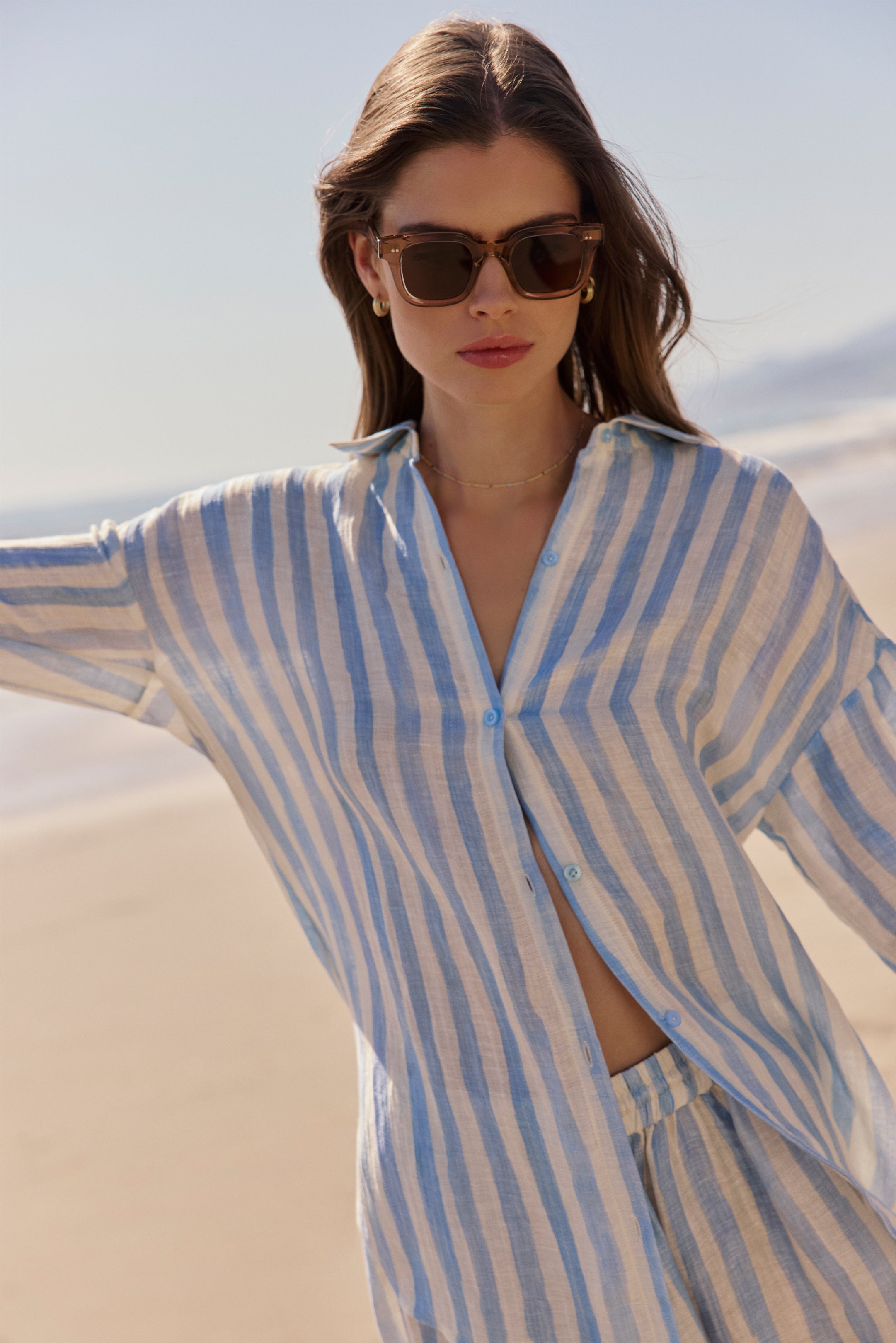 Nico Beach Shirt in Agua