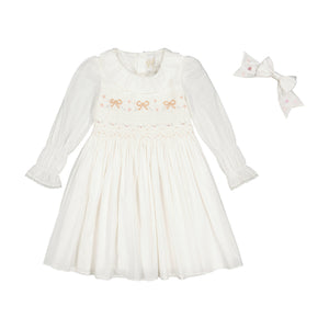 Aurelia White Hair Bow