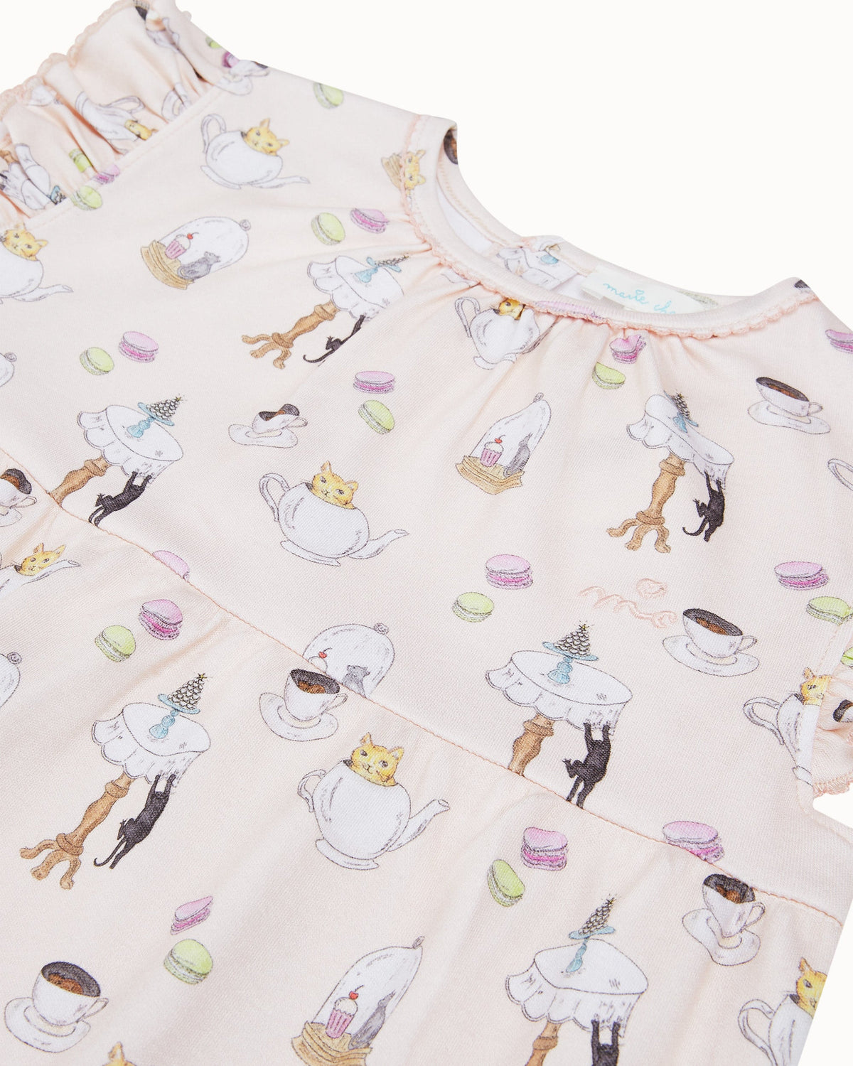 Kitten's Tea Party Nightgown in Child Pink