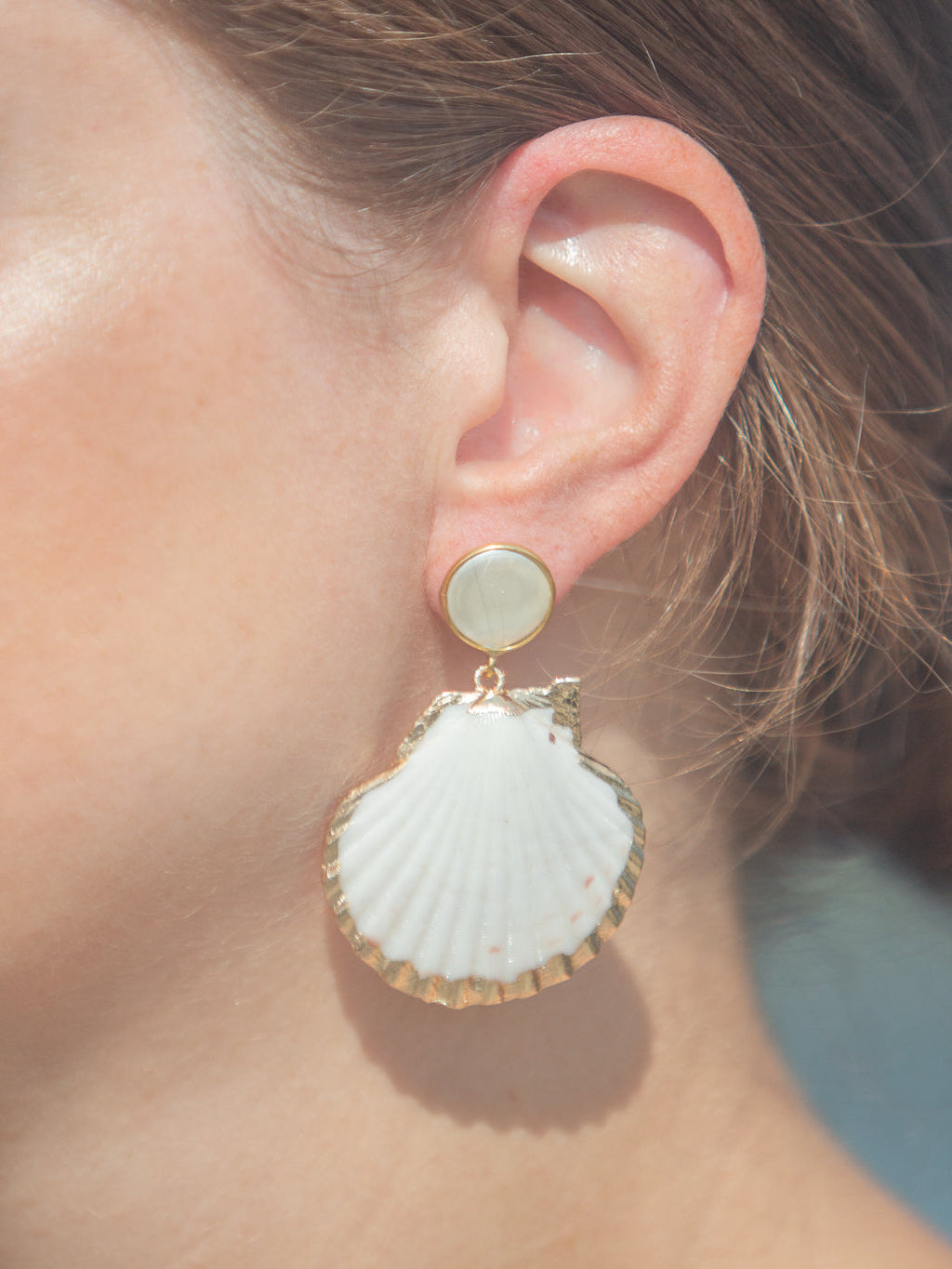 Marina Earrings in White