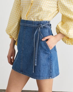 Annika Skirt in Medium Indigo Blue
