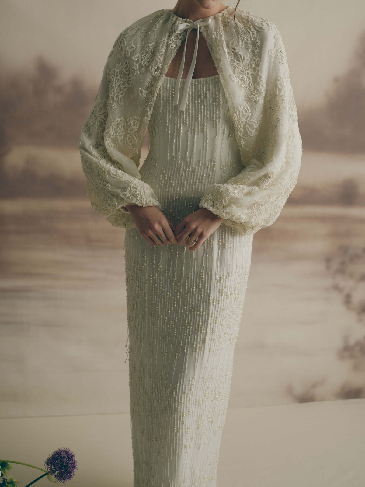 Hydrangea Beaded Lace Jacket