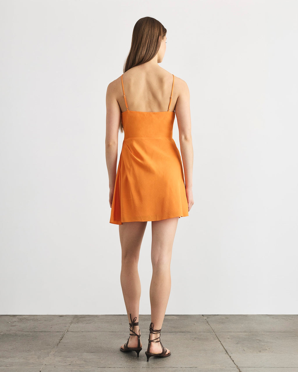 Short Marlowe Dress in Cadmium Orange