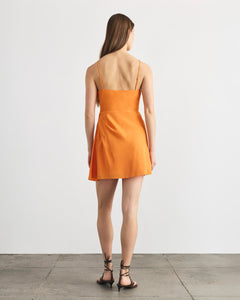 Short Marlowe Dress in Cadmium Orange