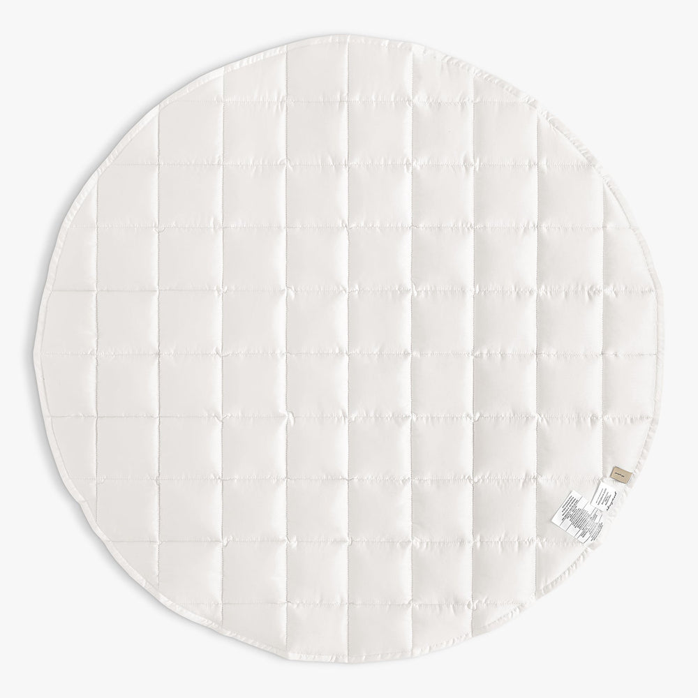 Dreaming of Paradise Play Mat backside in solid Ivory