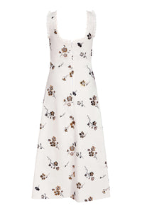 Coquette Sequined Cotton Midi Dress