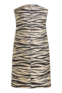 Pearsei Zebra-Striped Mini Dress