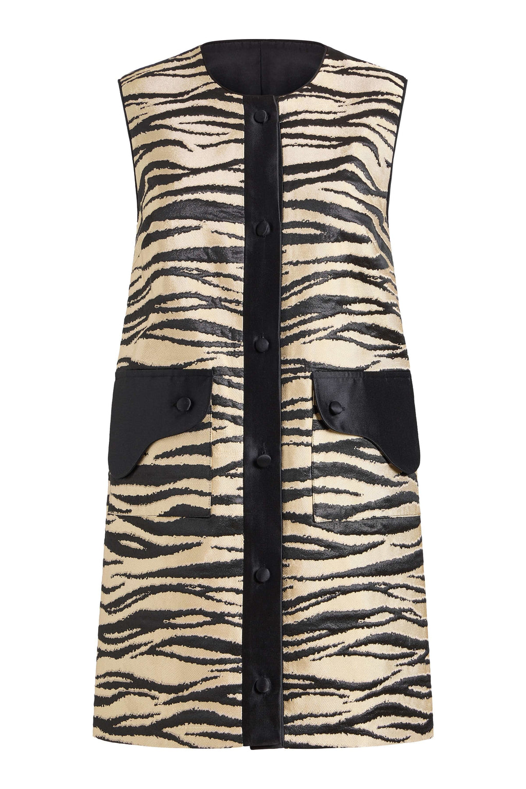 Pearsei Zebra-Striped Mini Dress