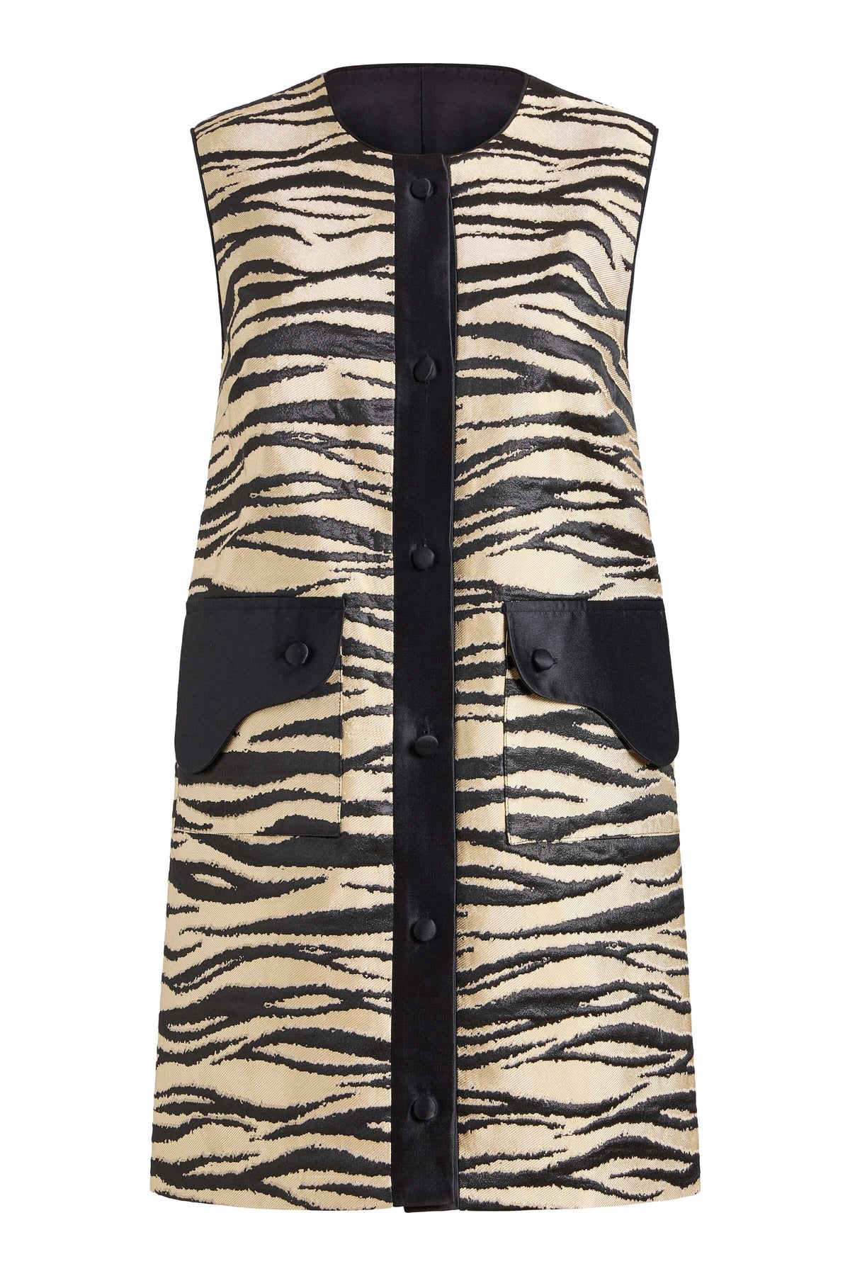 Pearsei Zebra-Striped Mini Dress