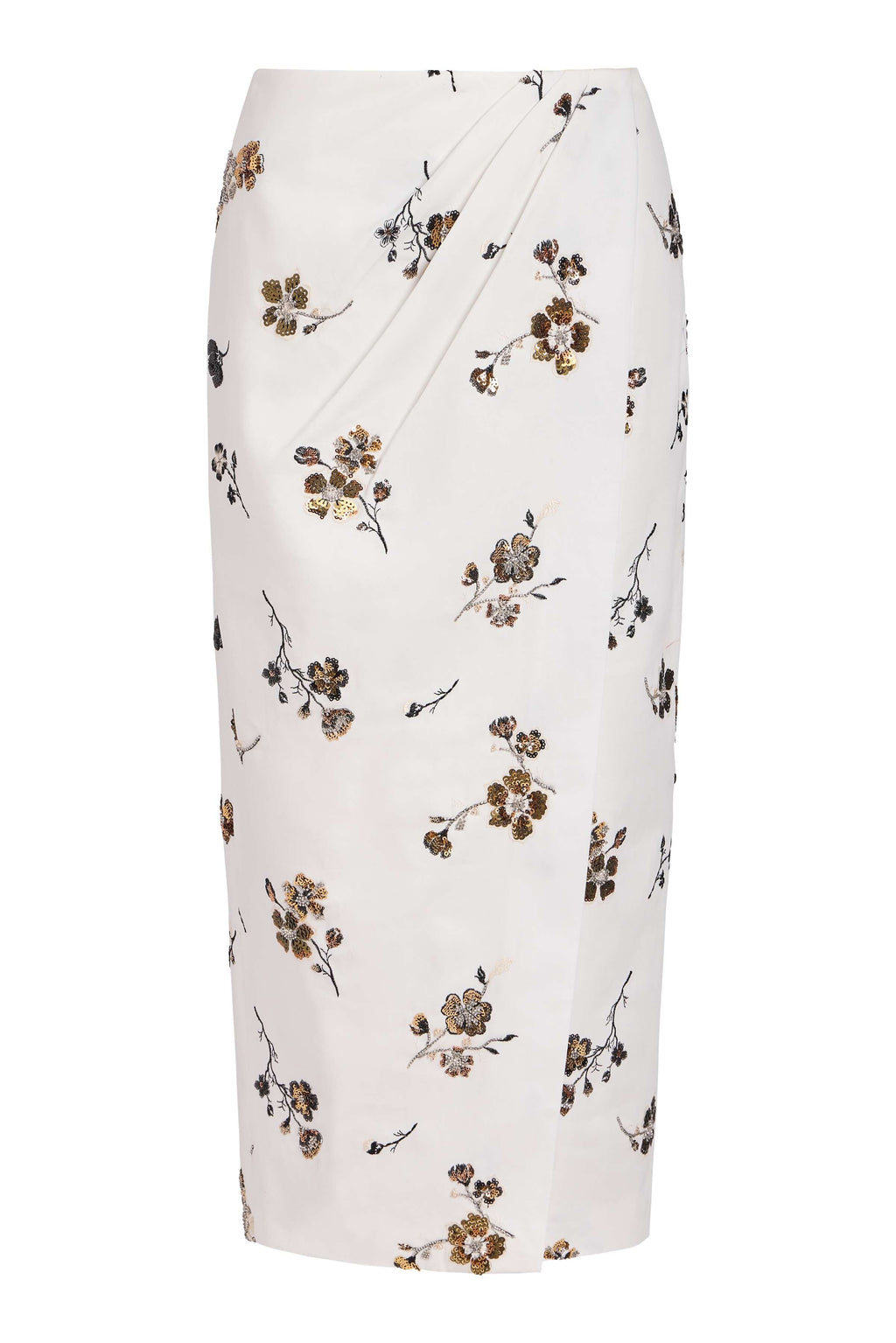 Savannah Sequined Cotton Wrap Skirt