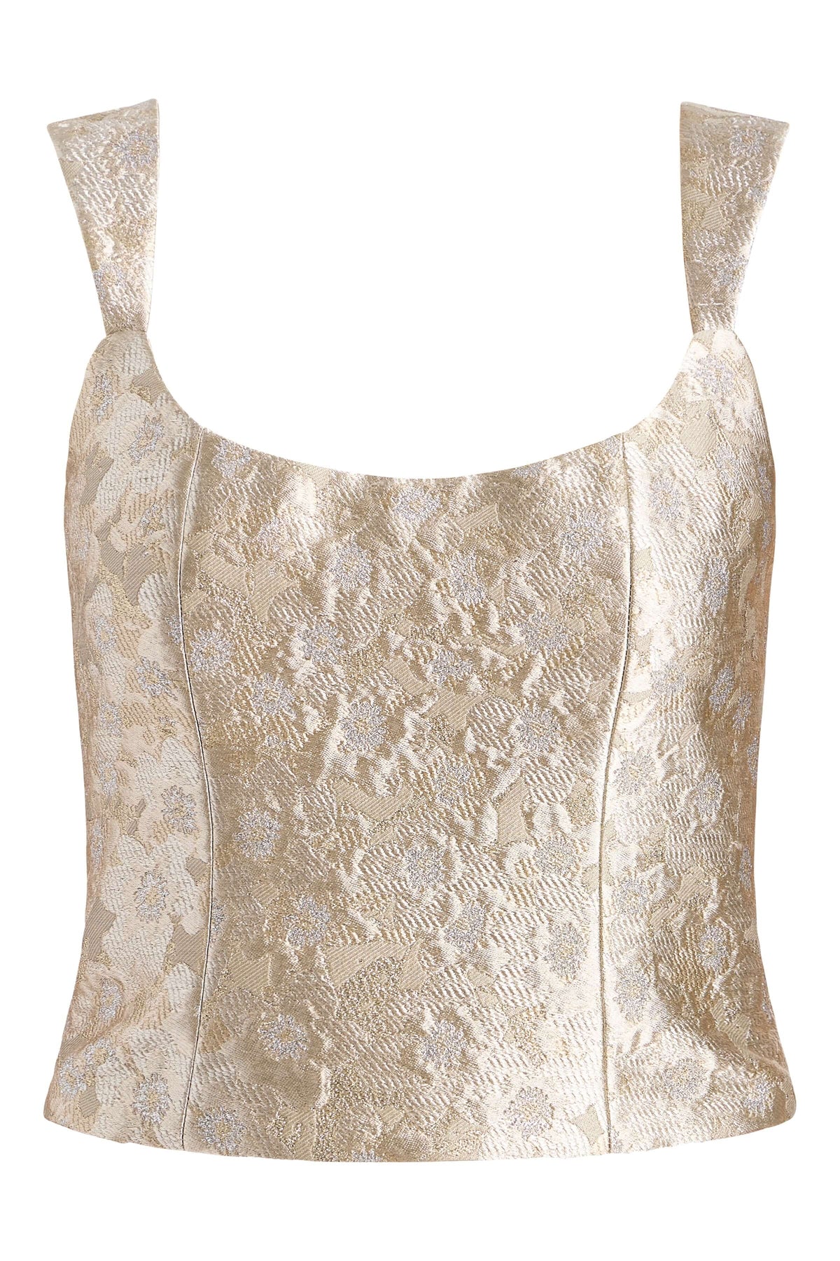 Maisie Silver Corset Top