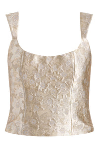 Maisie Silver Corset Top