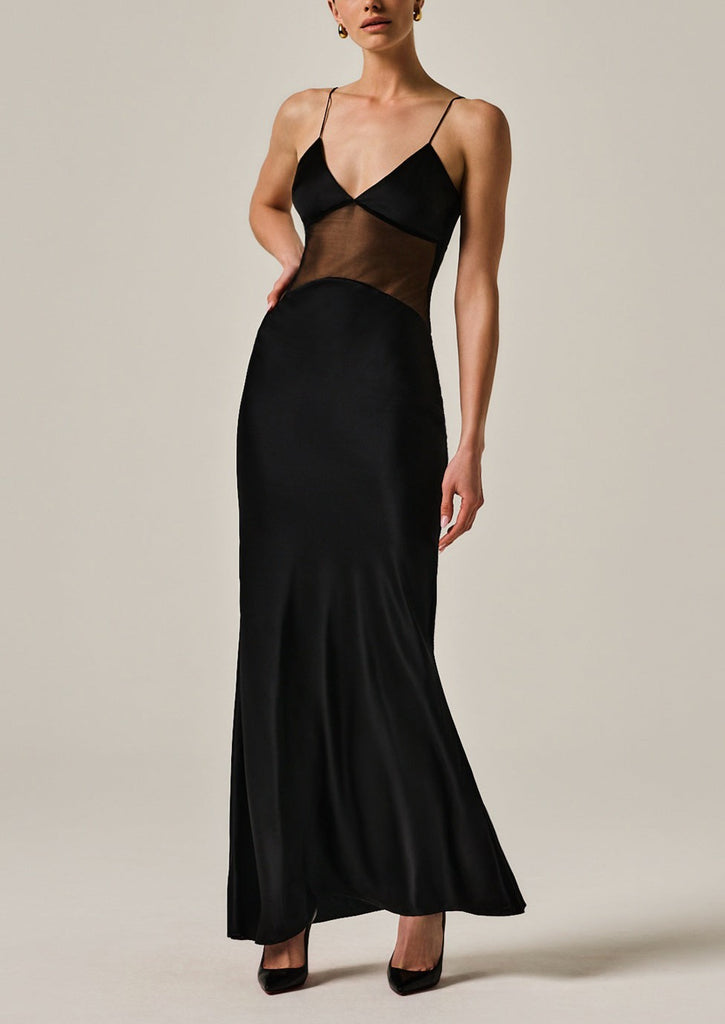 Maxim Maxi Slip Dress in Black | Over The Moon Maxim Maxi Slip Dress in Black | Over The Moon