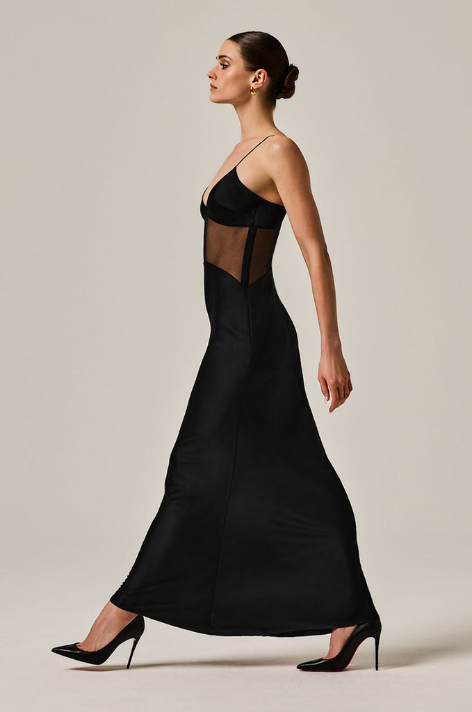 Maxim Maxi Slip Dress in Black Maxim Maxi Slip Dress in Black