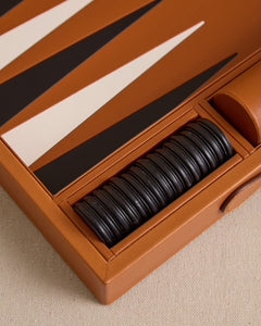 Rear Window Backgammon in Vacchetta Luggage