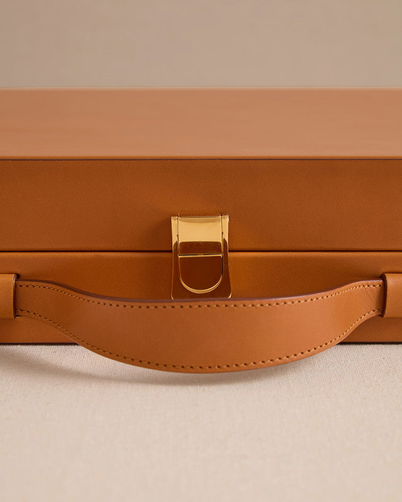 Rear Window Backgammon in Vacchetta Luggage