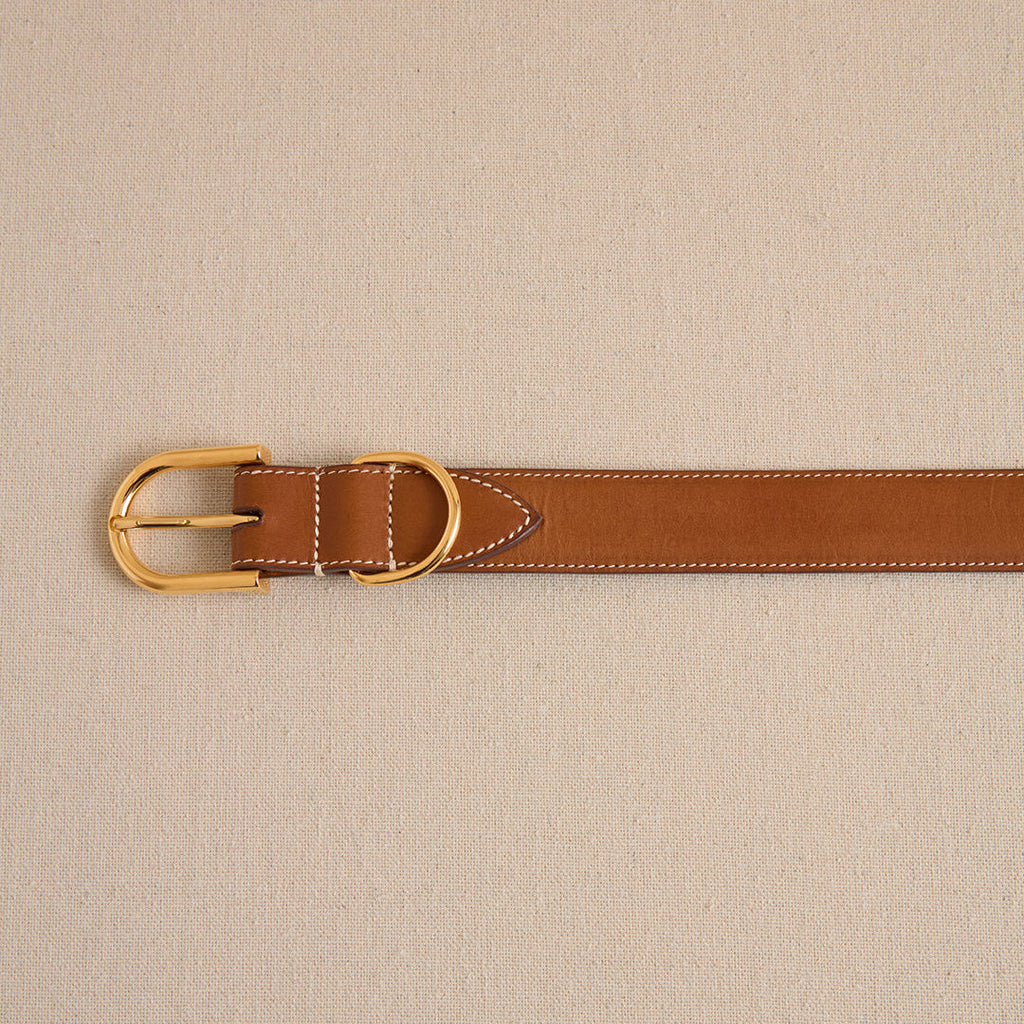 Pet Collar 30 in Vacchetta Luggage