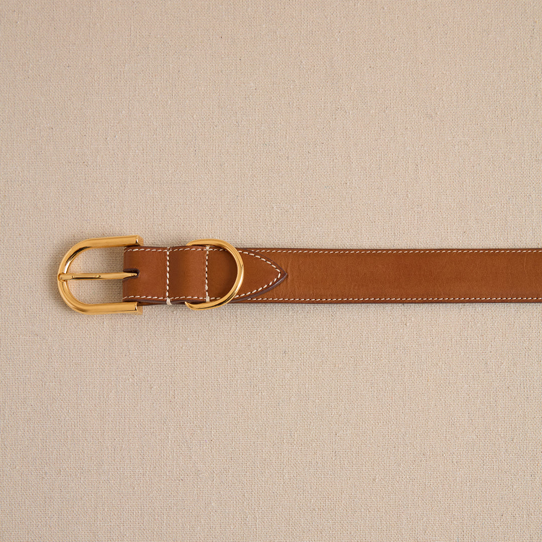 Pet Collar 30 in Vacchetta Luggage
