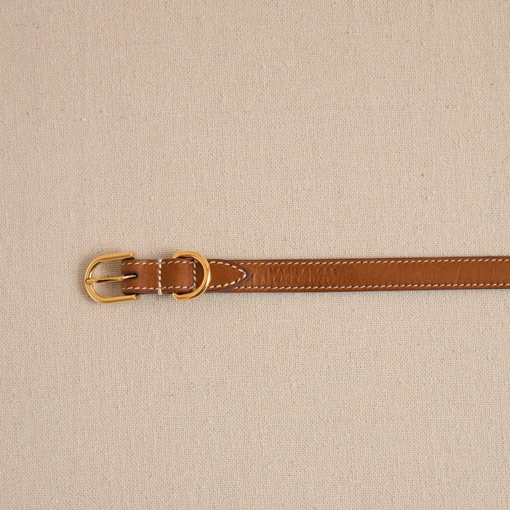 Pet Collar 15 in Vacchetta Luggage