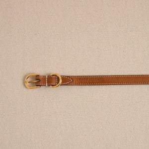 Pet Collar 15 in Vacchetta Luggage