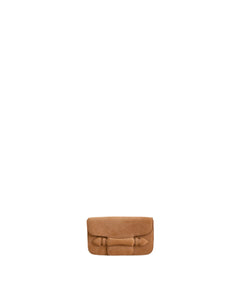 Romy Clutch in Suede Camel