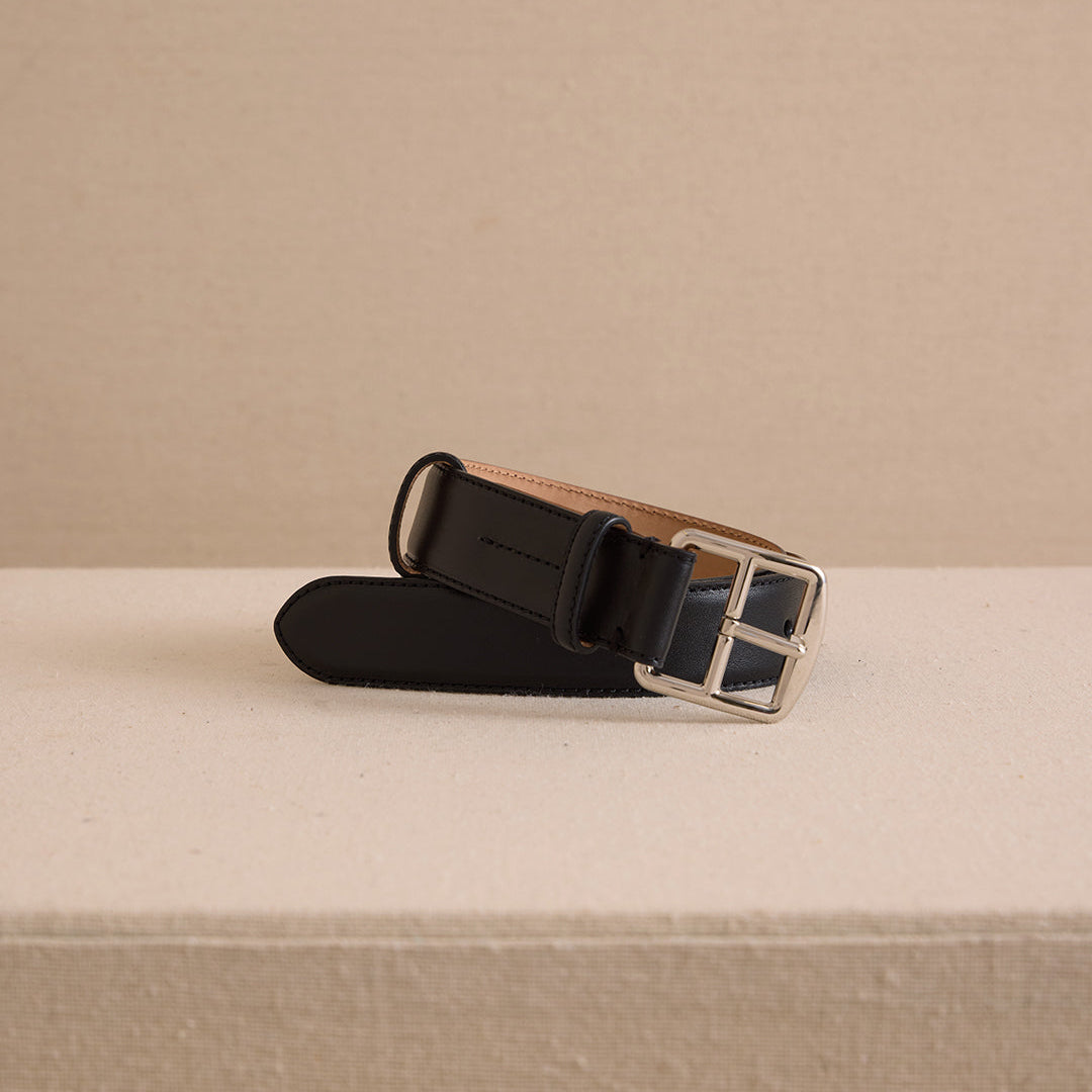 Belt 45 in Vacchetta Black