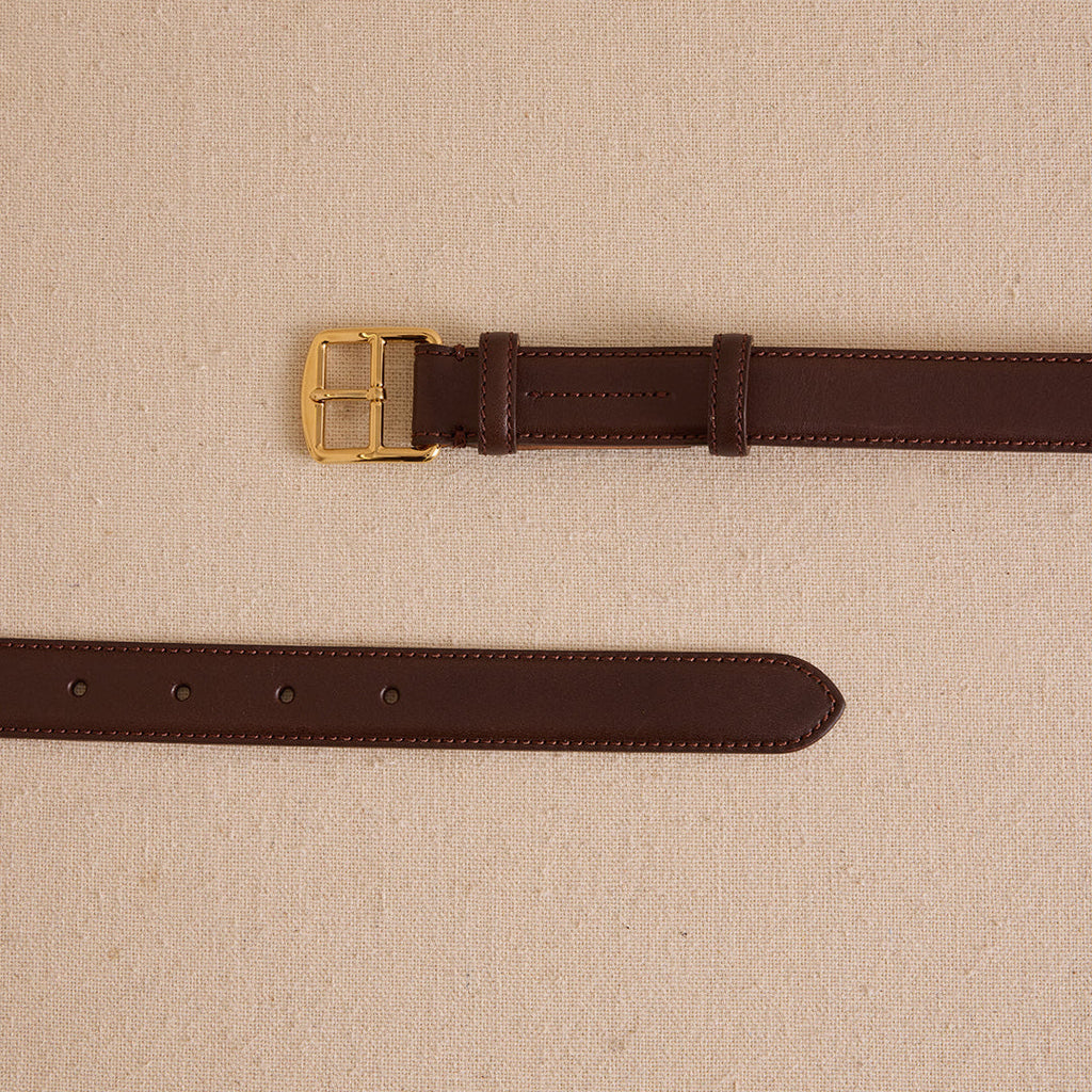 Belt 35 in Vacchetta Chocolate