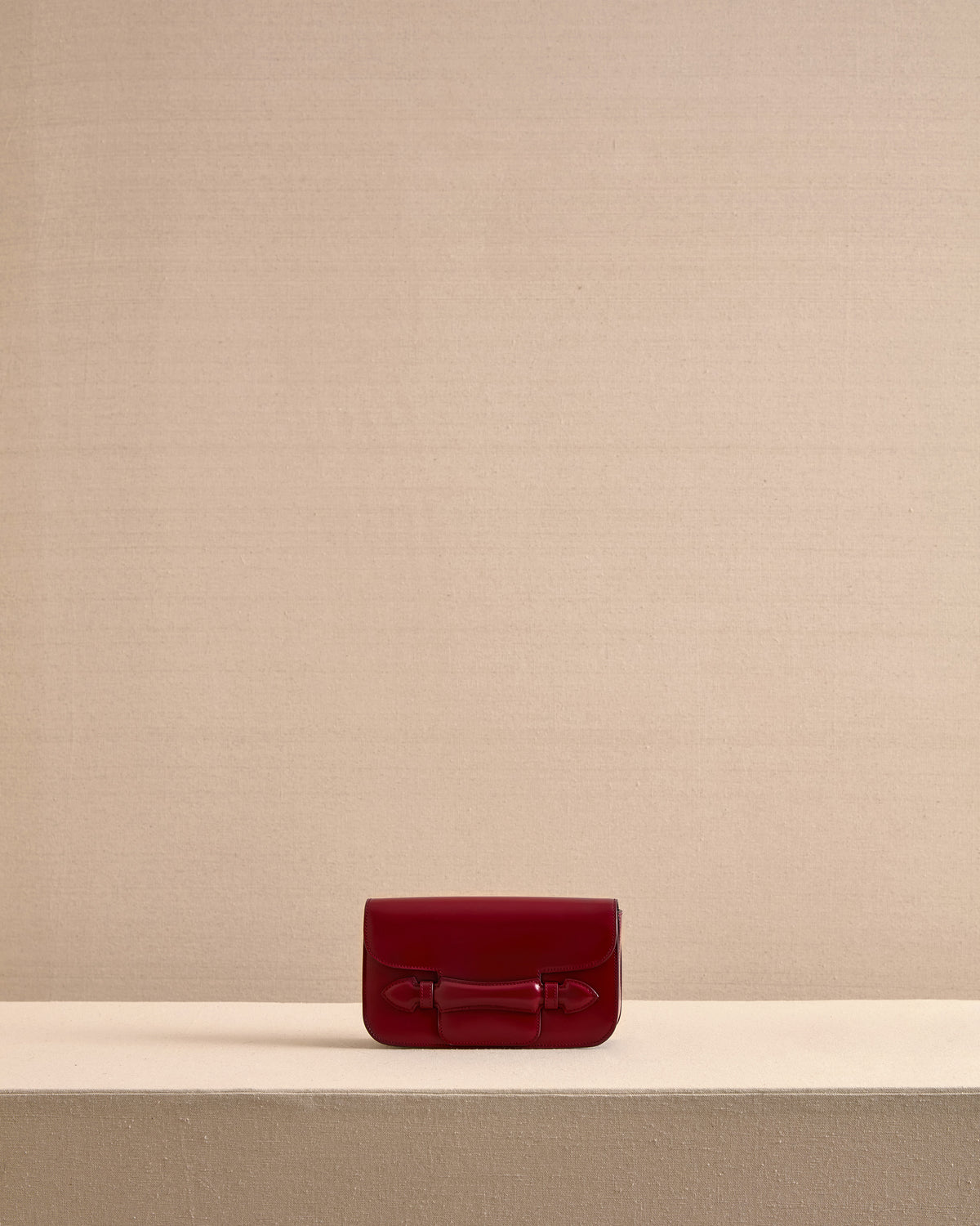 Romy Clutch in Oxblood