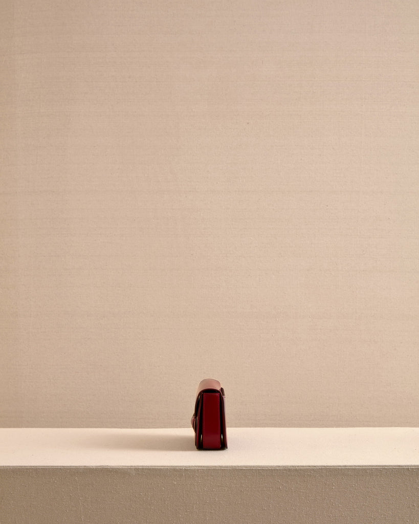 Romy Clutch in Oxblood