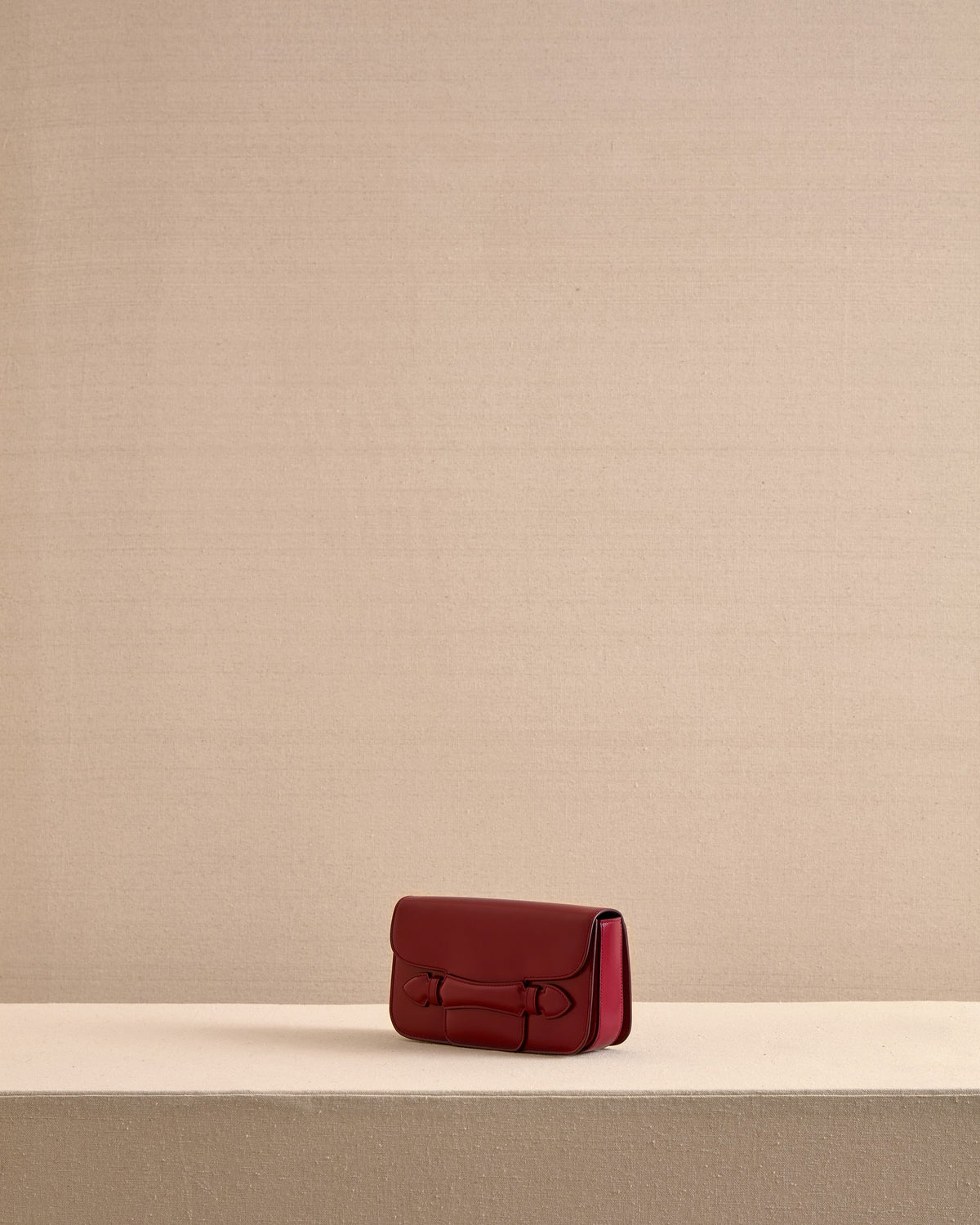 Romy Clutch in Oxblood