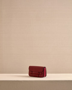 Romy Clutch in Oxblood