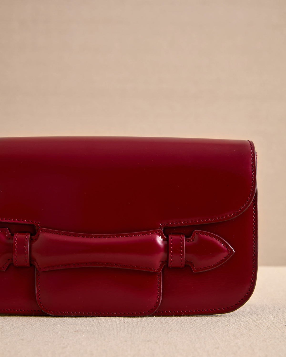 Romy Clutch in Oxblood