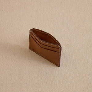 Card Case in Tumbled Grain Acorn