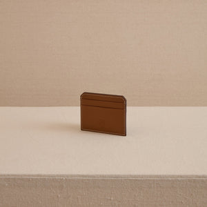 Card Case in Tumbled Grain Acorn