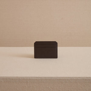 Card Case in Tumbled Grain Chocolate