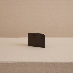 Card Case in Tumbled Grain Chocolate