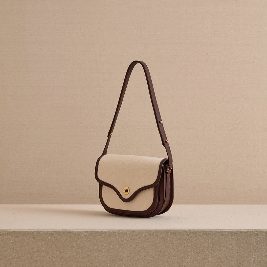 Jane in Canvas Natural & Supple Soft Chocolate