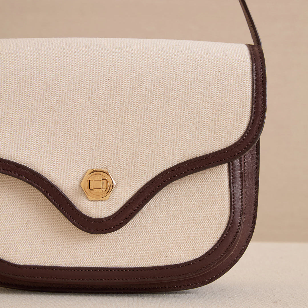 Jane in Canvas Natural & Supple Soft Chocolate