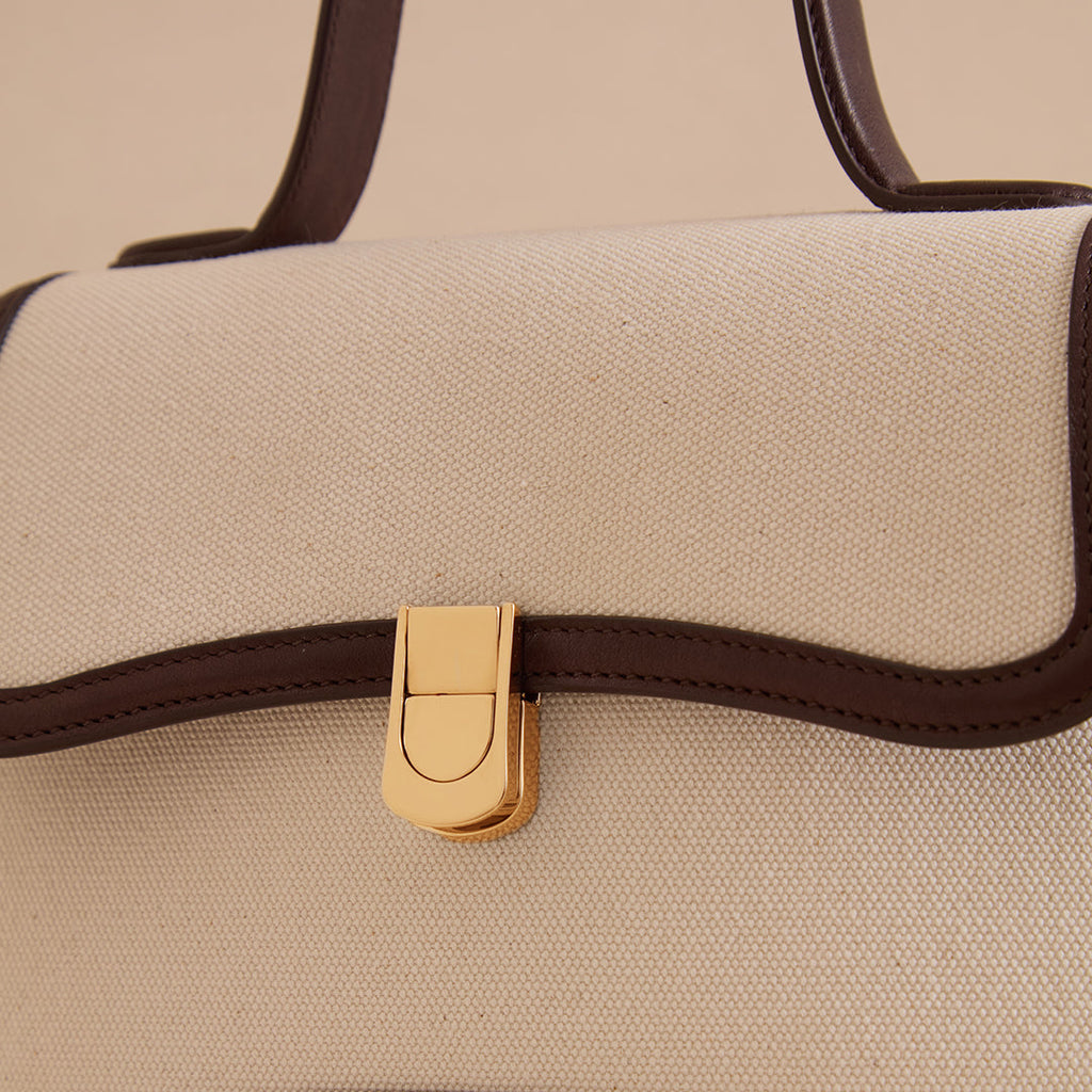 Madeline 21 in Canvas Natural & Supple Soft Chocolate