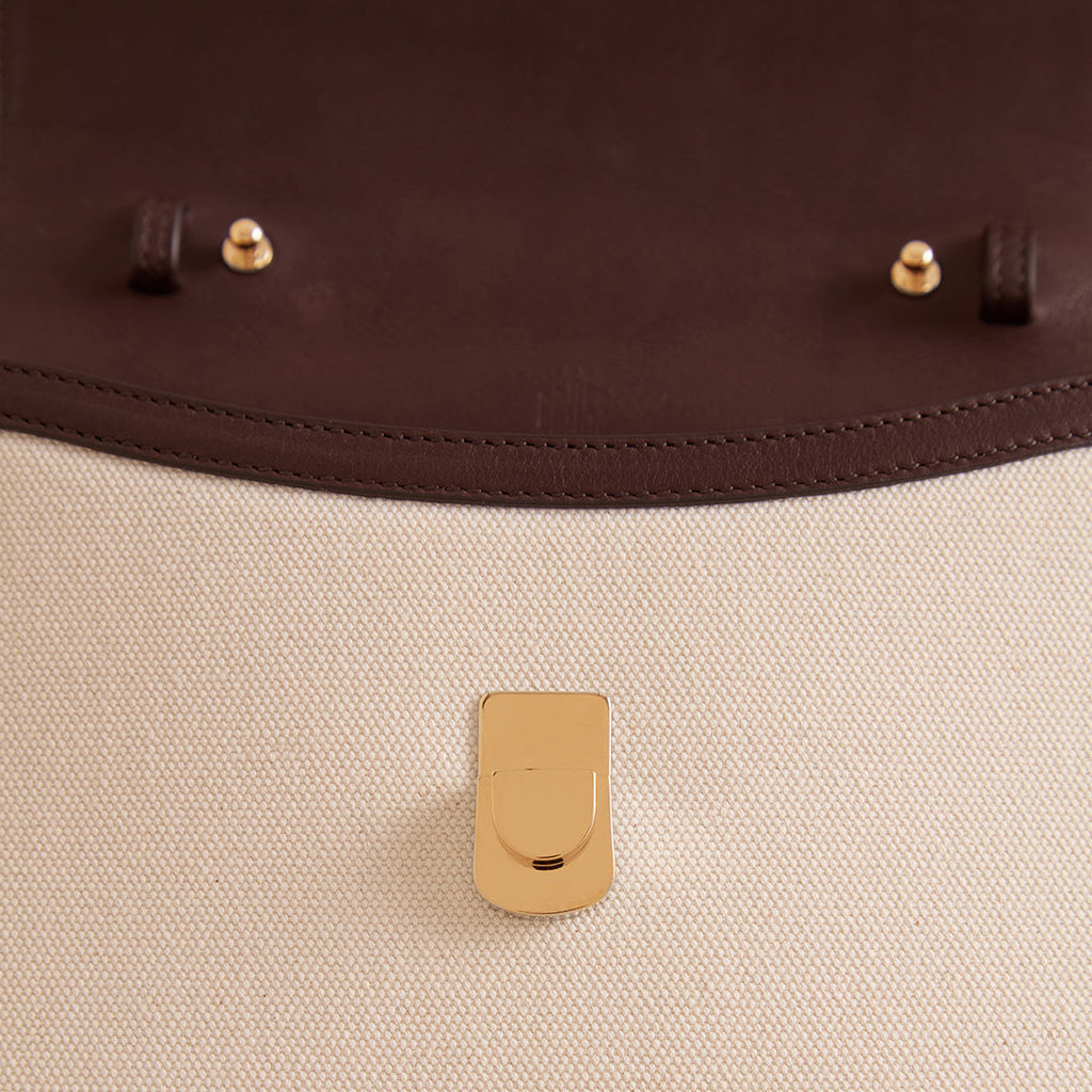 Madeline 21 in Canvas Natural & Supple Soft Chocolate
