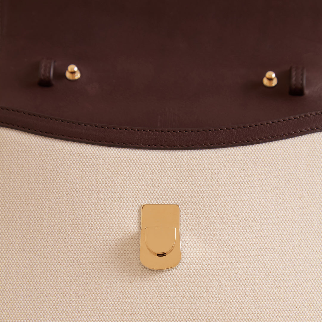 Madeline 21 in Canvas Natural & Supple Soft Chocolate