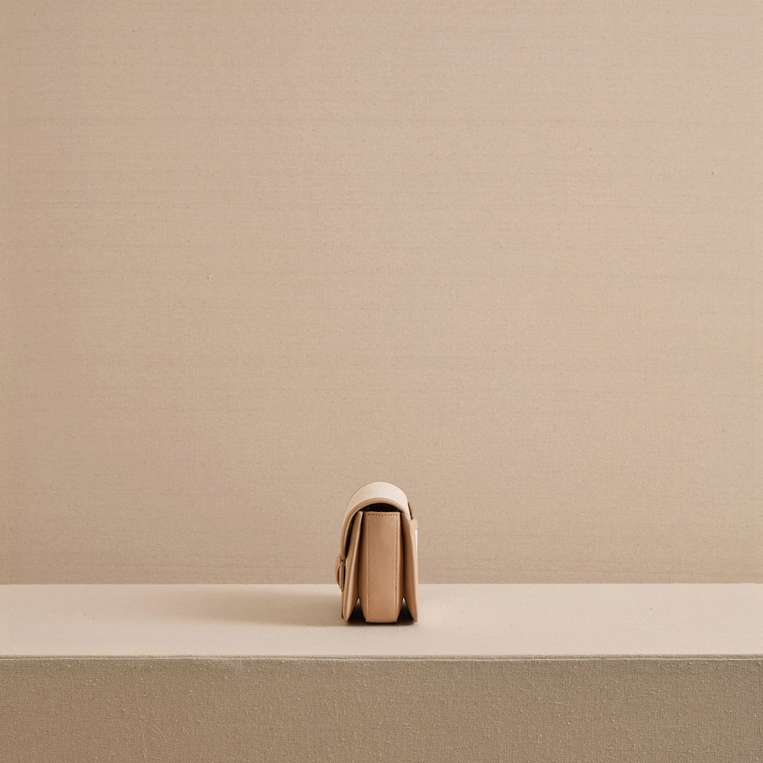 Romy Clutch in Canvas Natural & Supple Soft Natural